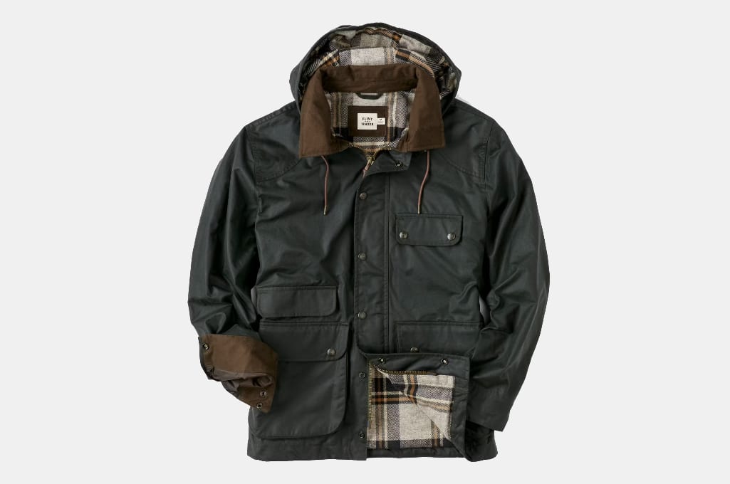 Flint and Tinder Flannel-Lined Waxed Hudson Jacket