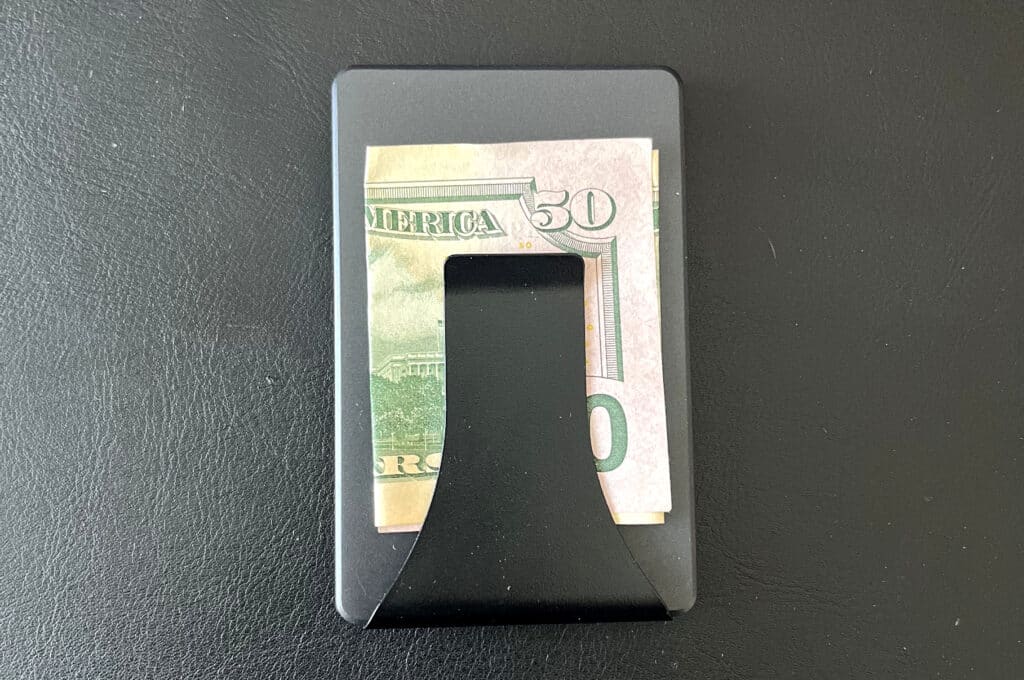 Groove Wallet Flay Lay With Folded American dollars