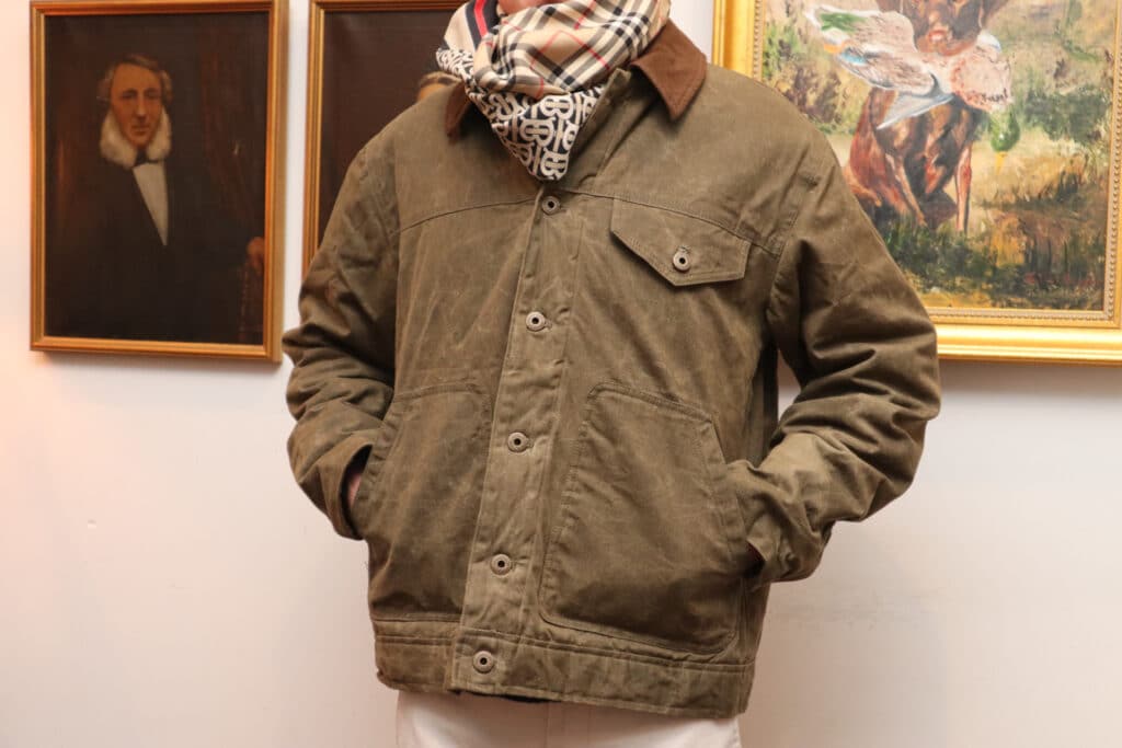 Hands-On: Line of Trade Waxed Ranch Jacket Wearing Front View