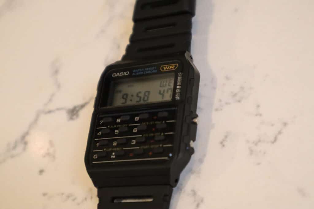 Casio Calculator Watch: Time-Telling