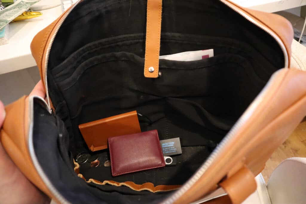 Harber London Everyday Leather Briefcase Roomy Interior