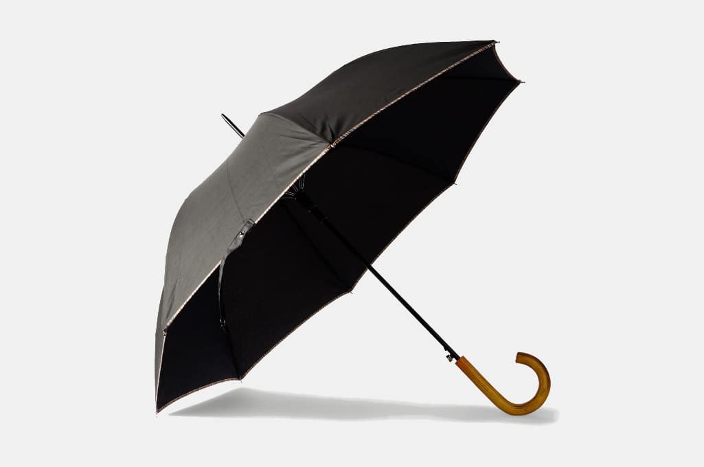 Paul Smith Walker Striped Wood-Handle Umbrella