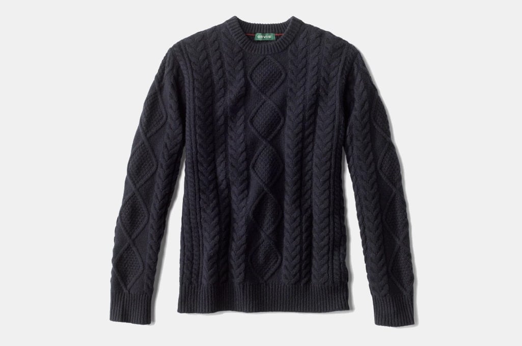 Orvis Cable Crewneck Sweater