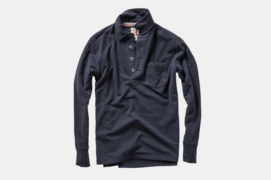 Relwen Loopback Long Sleeve Polo