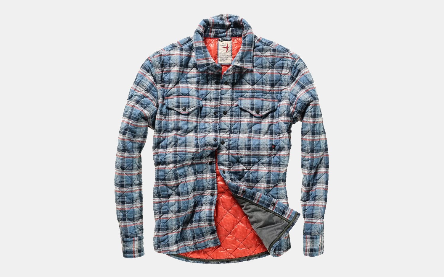 Relwen Quilted Flannel Shirt Jacket