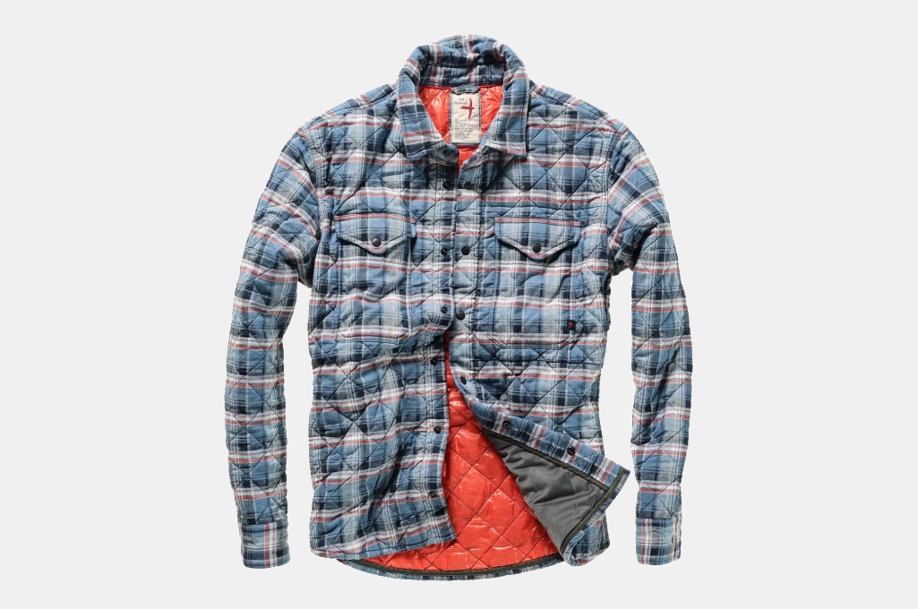 Relwen Quilted Flannel Shirt Jacket