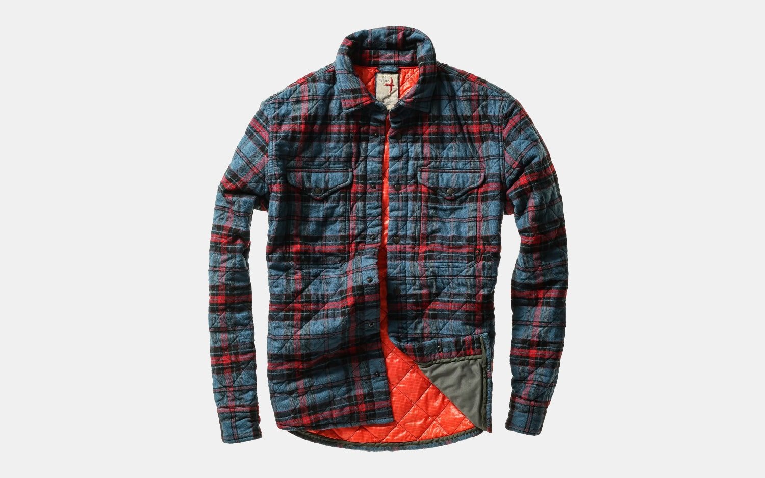 Relwen Quilted Flannel Shirt Jacket