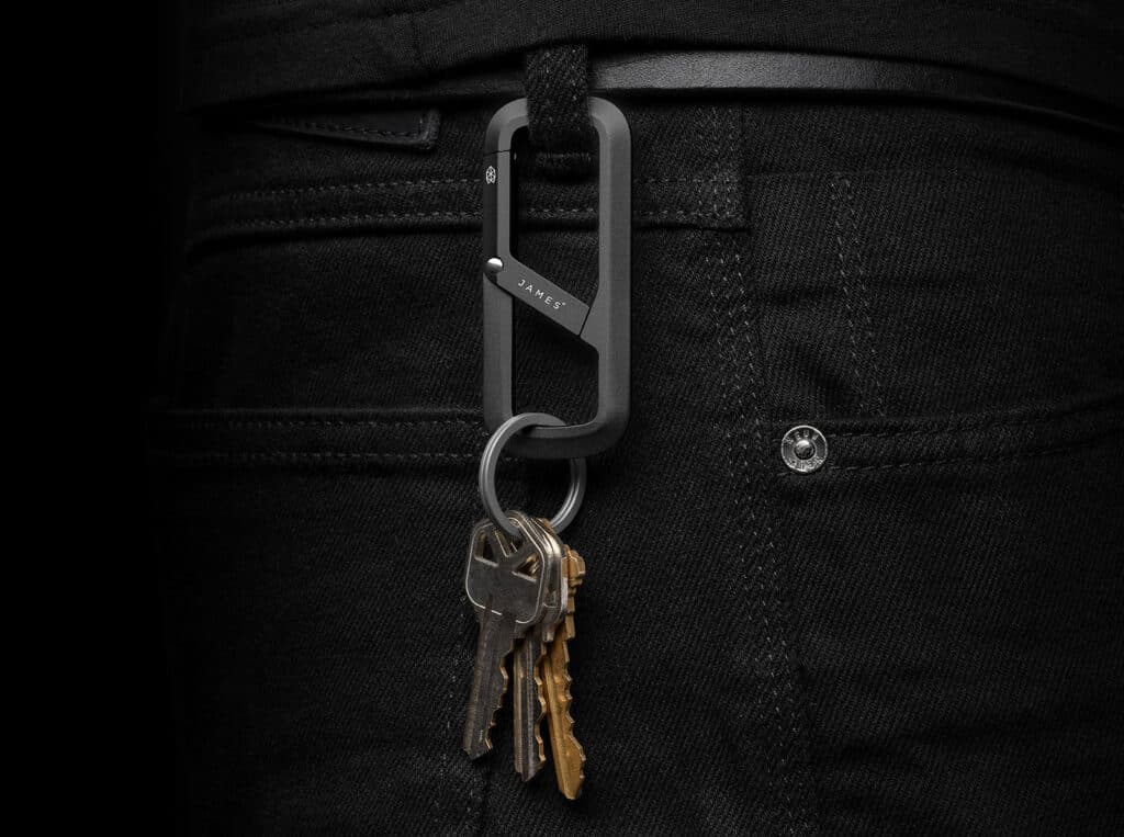 The James Brand Madison Carabiner On Belt Loop
