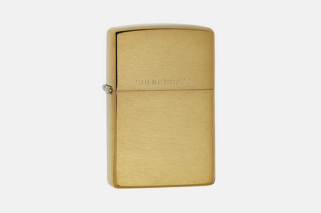 Zippo Brushed Solid Brass Lighter
